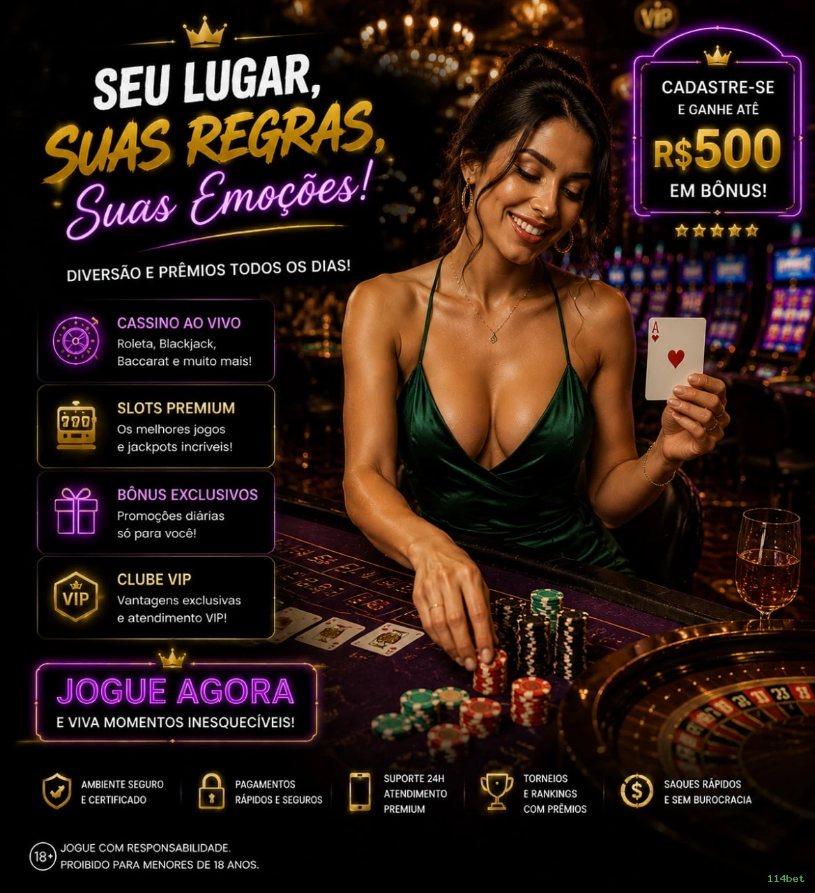 Cassino ao vivo 114bet dealers